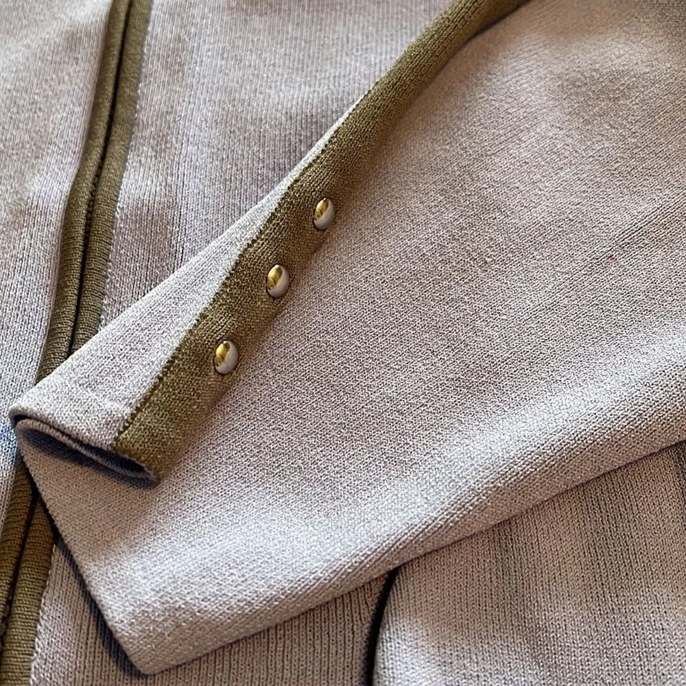 JAMIE SADOCK blue periwinkle golf jacket. Gray trim with silver - Picture 10 of 10